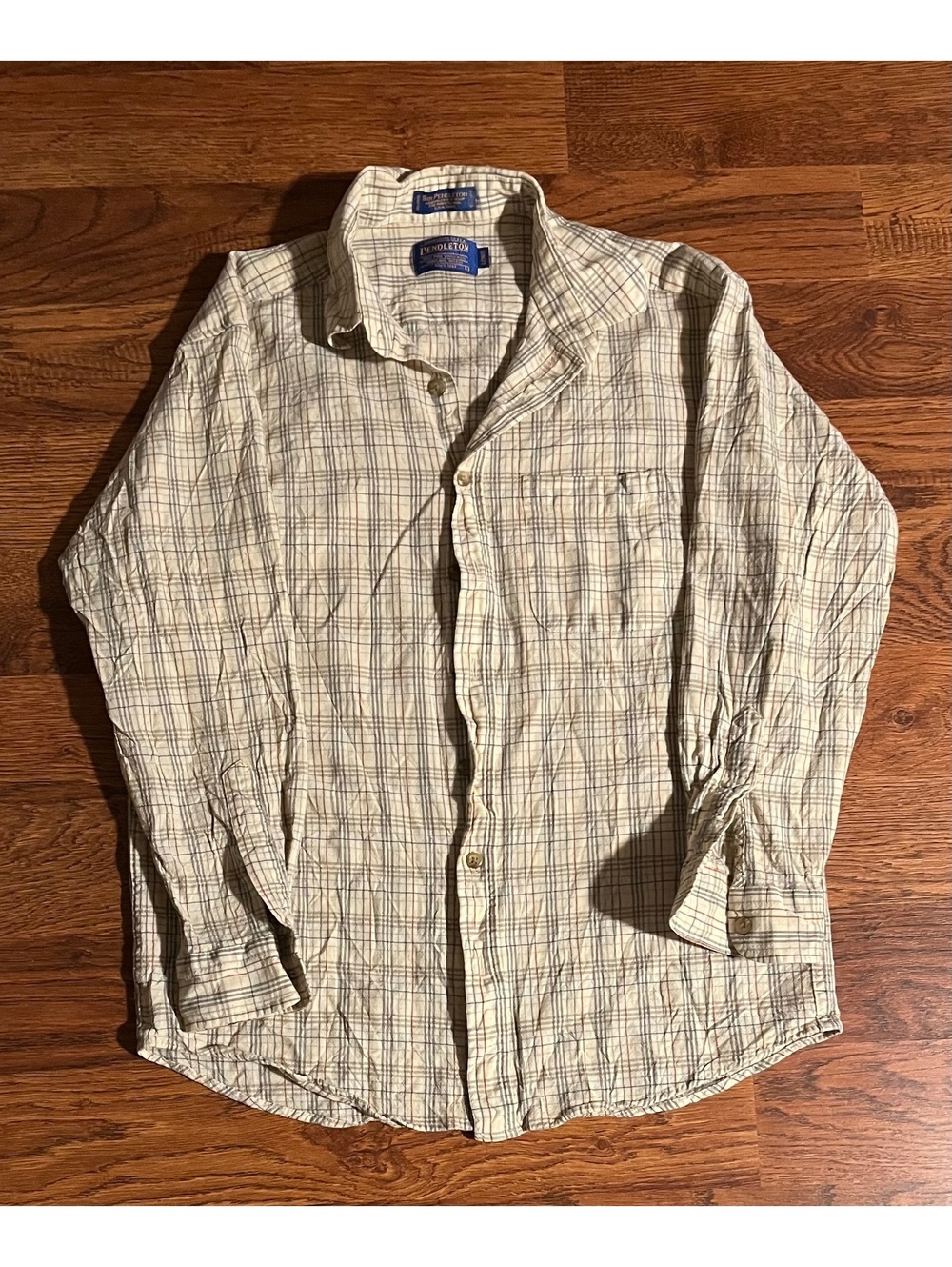 Sir Pendleton Men's Long Sleeve Wool Shirt - Size L